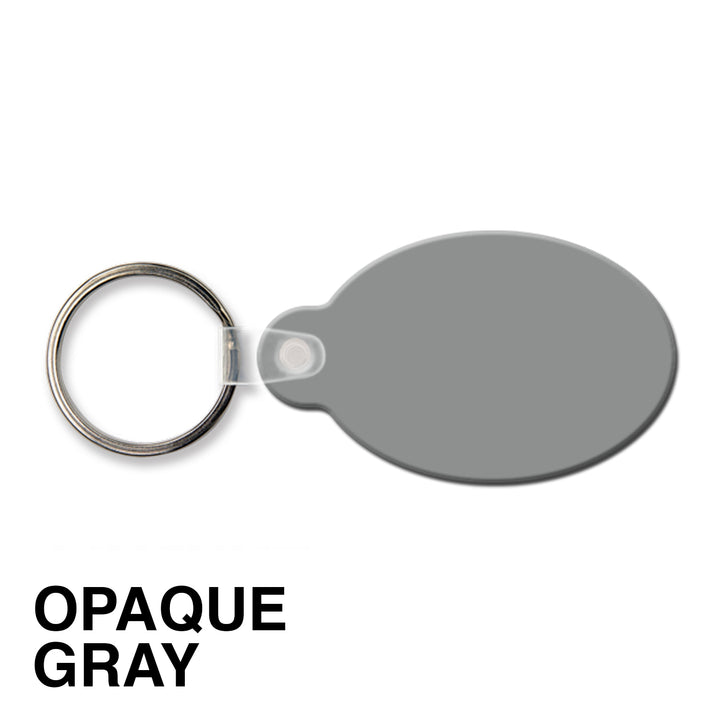 Oval w/Tab Key Tag (Spot Color)