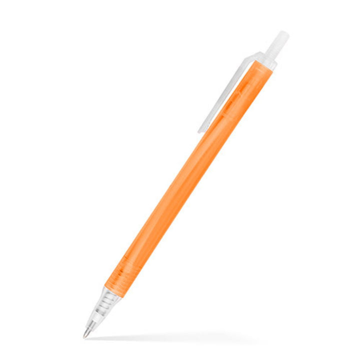 Amber Frosted Translucent Stick Click Pen