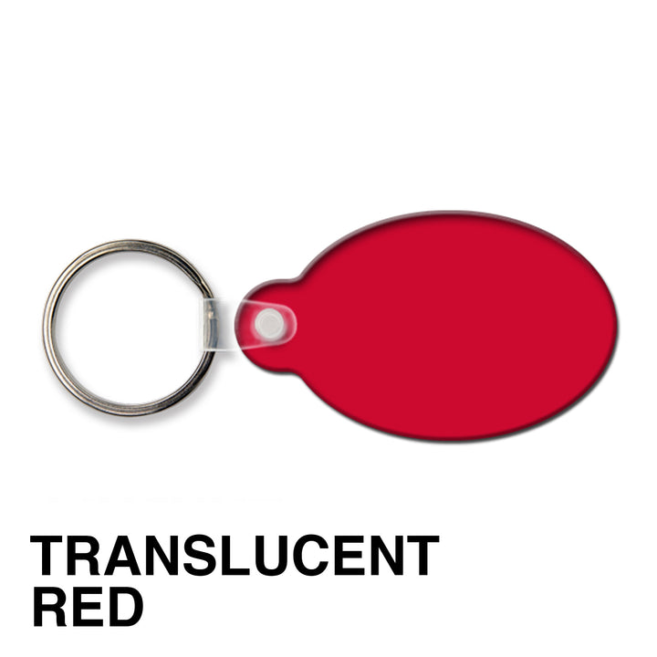 Oval w/Tab Key Tag (Spot Color)