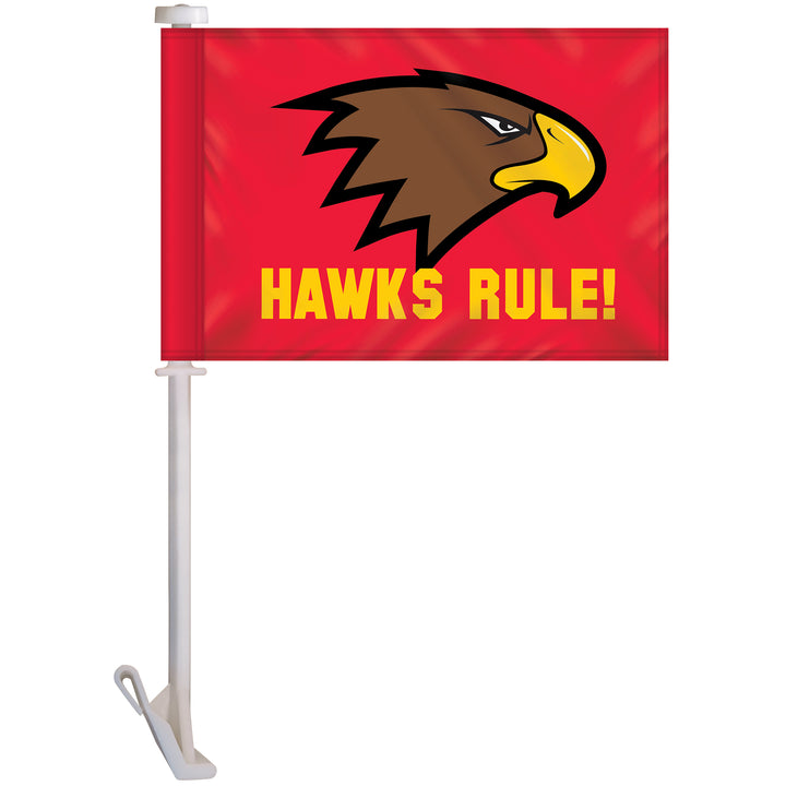 7.5" x 10.5" Double Sided Digitally Printed Custom Car Flag on a Premium Staff