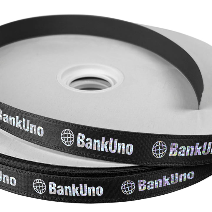 5/8" Badge Satin Ribbon - 100yd Roll - Foil Print