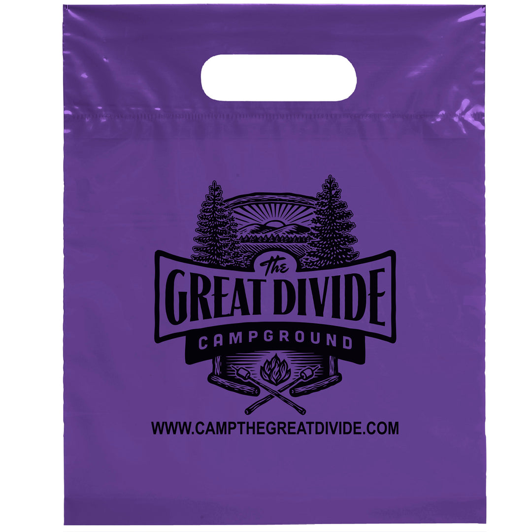 Die Cut Handle Bag - 9 1/2W x 12H - Flexo Ink Print