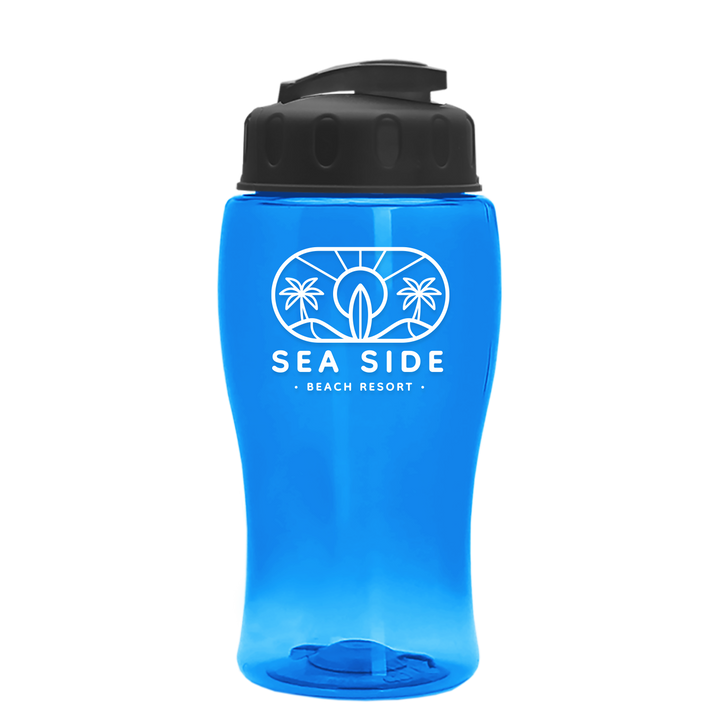 Poly-Pure Jr. - 18 oz. Transparent Bottle with USA Flip