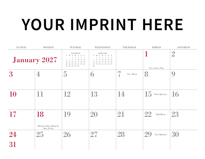 Triumph® Calendars Small Quantity Custom - Spiral Calendar