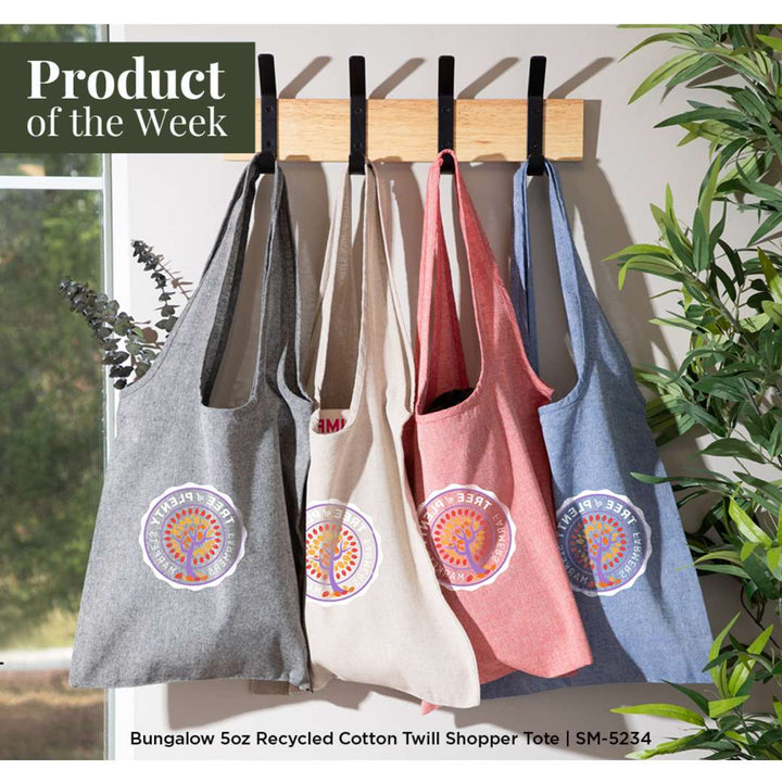 Bungalow 5oz Recycled Cotton Twill Shopper Tote