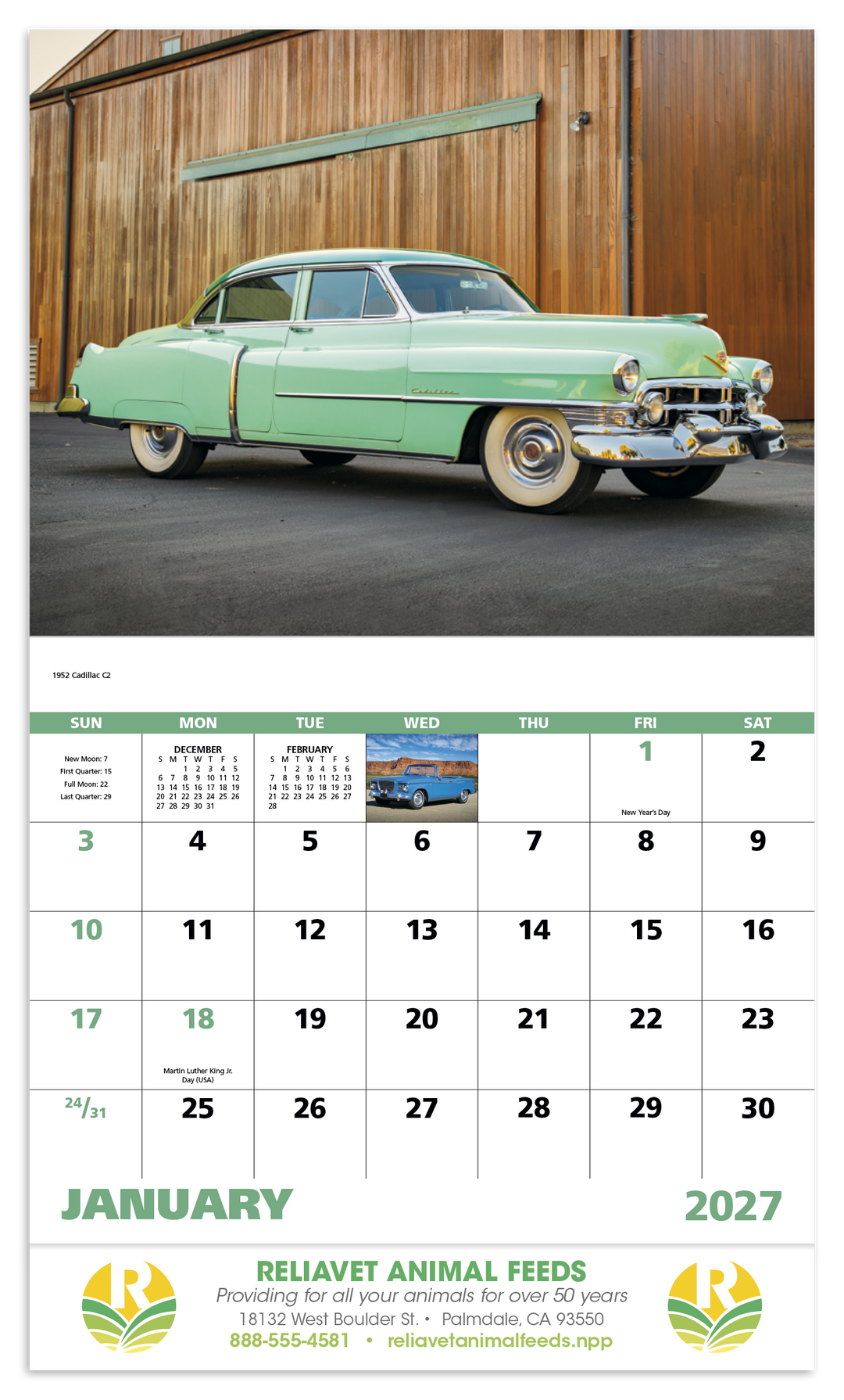 Good Value™ Classic Autos - Stapled Calendar