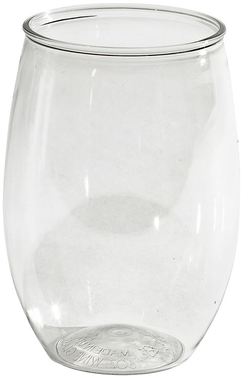 16 oz. Stemless Plastic Wine Glass