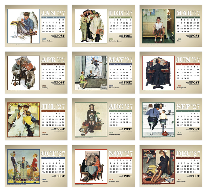 Triumph® Calendars The Saturday Evening Post Large Desk Calendar