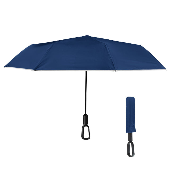 46" Arc Reflective Umbrella With Carabiner Handle