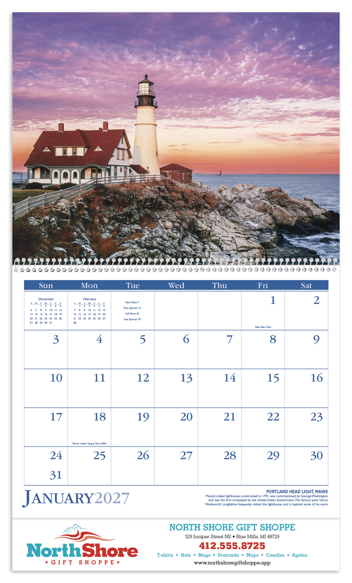 Triumph® Calendars Lighthouses Calendar