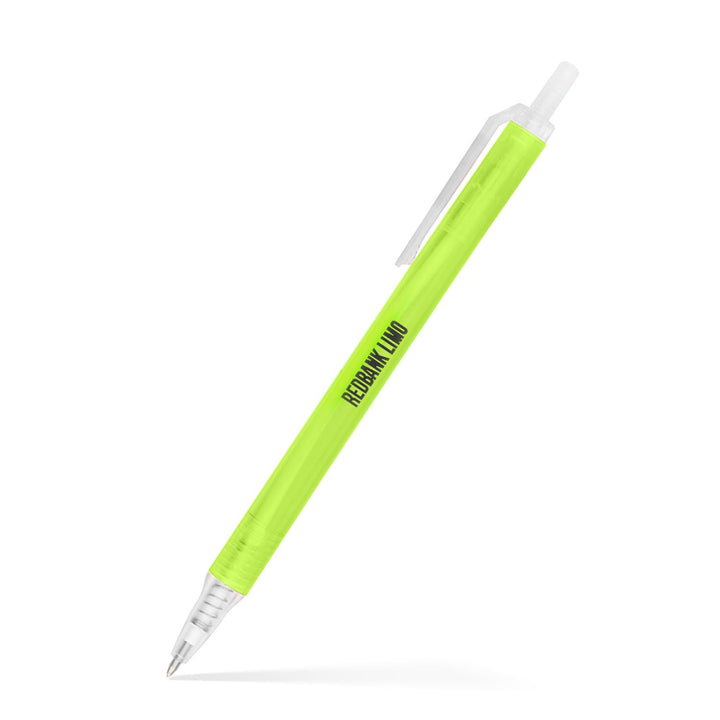 Amber Frosted Translucent Stick Click Pen