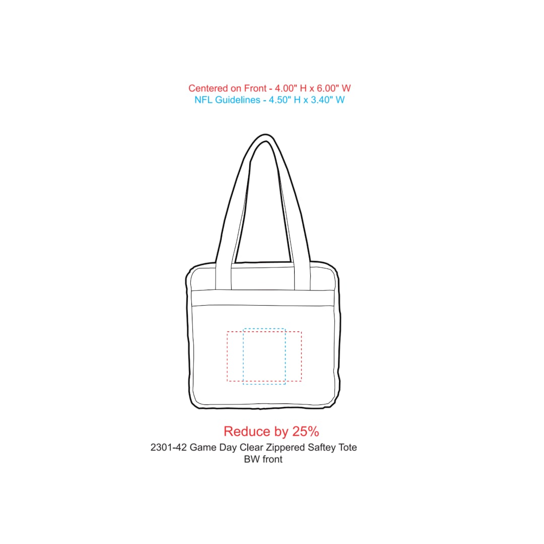 Game Day Clear Zippered Safety Tote