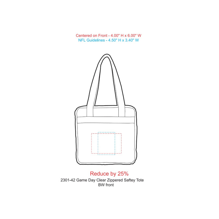 Game Day Clear Zippered Safety Tote