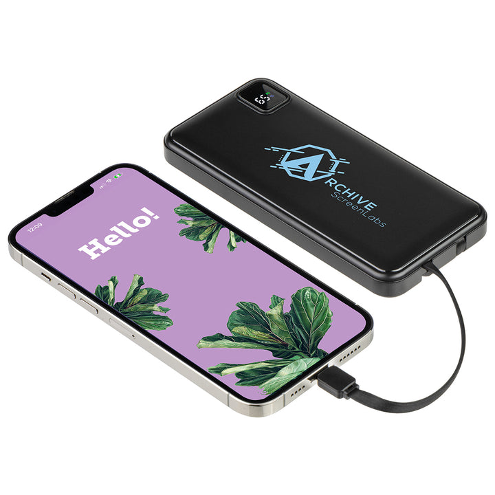 Marquis 10000mAh 20W PD Power Bank with Built-In Cables