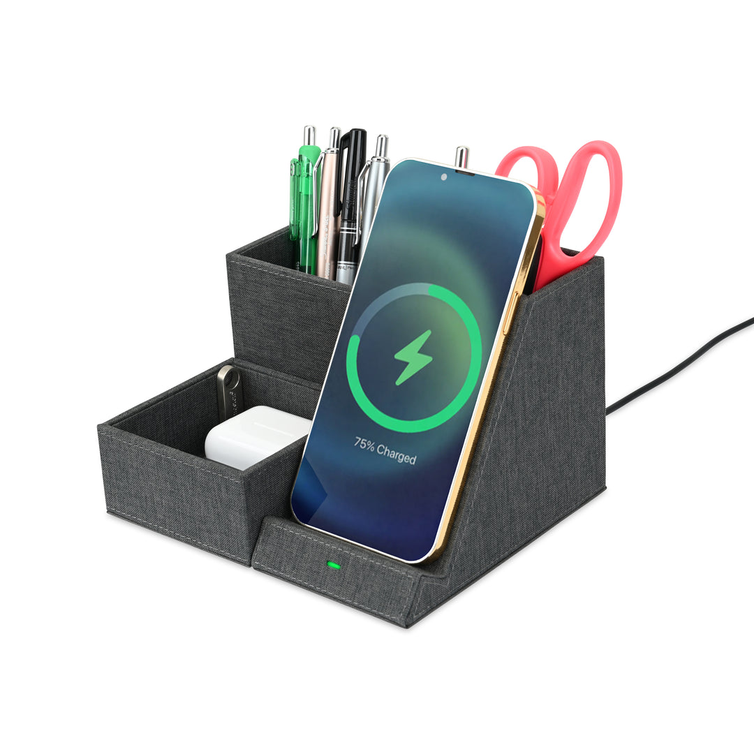 Eden Recycled rPET Wireless Charging Desk Organizer