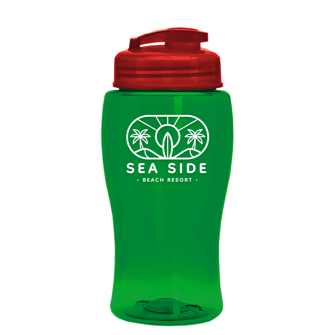 Poly-Pure Jr. - 18 oz. Transparent Bottle with USA Flip