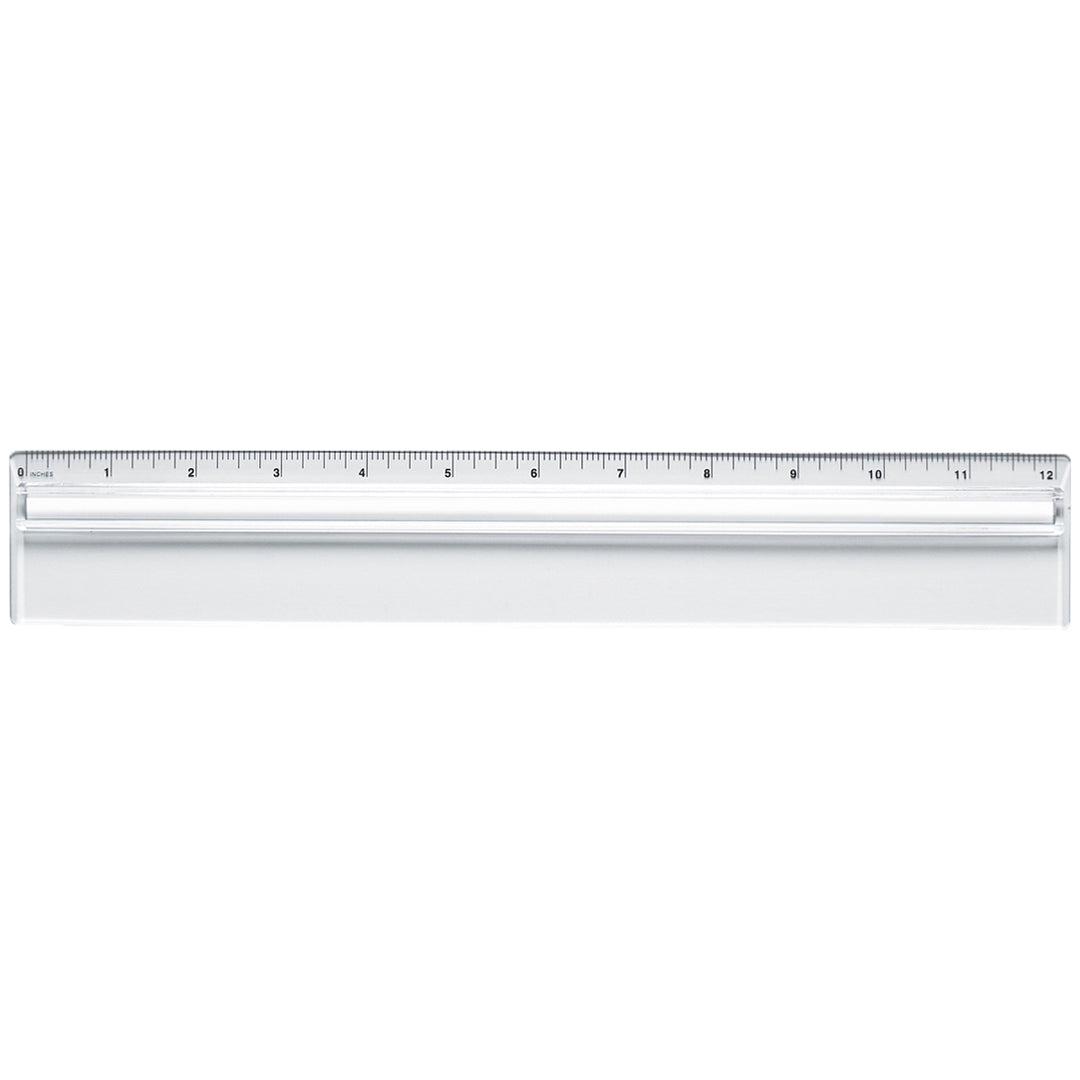 Plastic 12" Ruler With Magnifying Glass