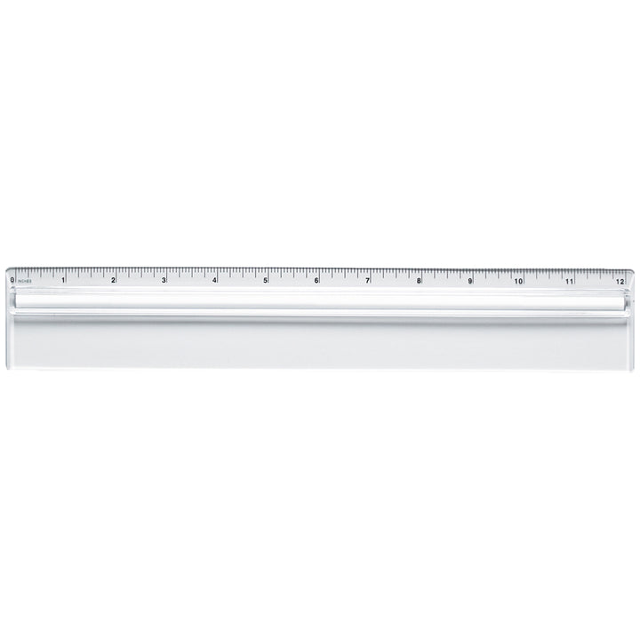 Plastic 12" Ruler With Magnifying Glass