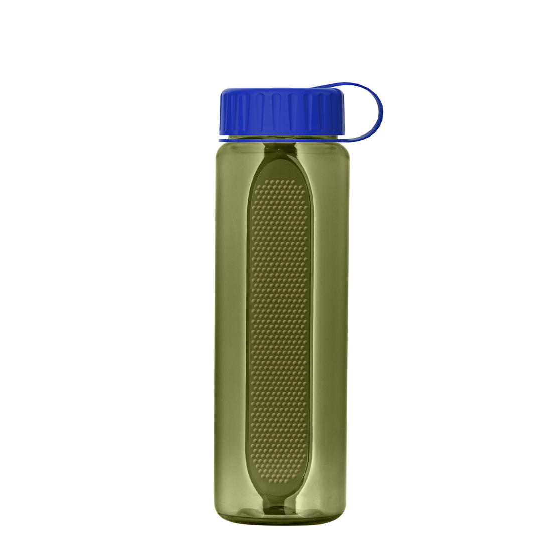 Boss Embossed RPET Bottle with Tethered Lid - 26 oz.