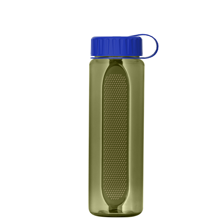 Boss Embossed RPET Bottle with Tethered Lid - 26 oz.