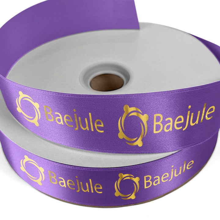 1 1/2" Badge Satin Ribbon - 100yd Roll - Foil Print