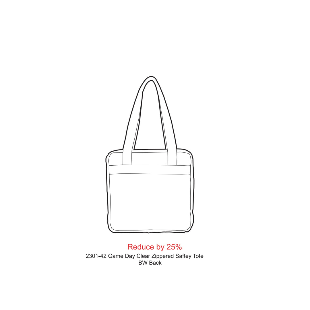 Game Day Clear Zippered Safety Tote