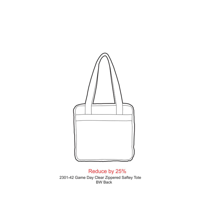 Game Day Clear Zippered Safety Tote