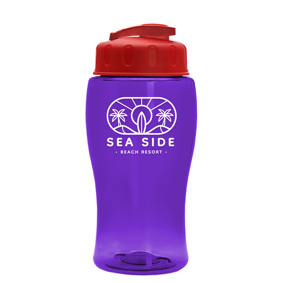 Poly-Pure Jr. - 18 oz. Transparent Bottle with USA Flip