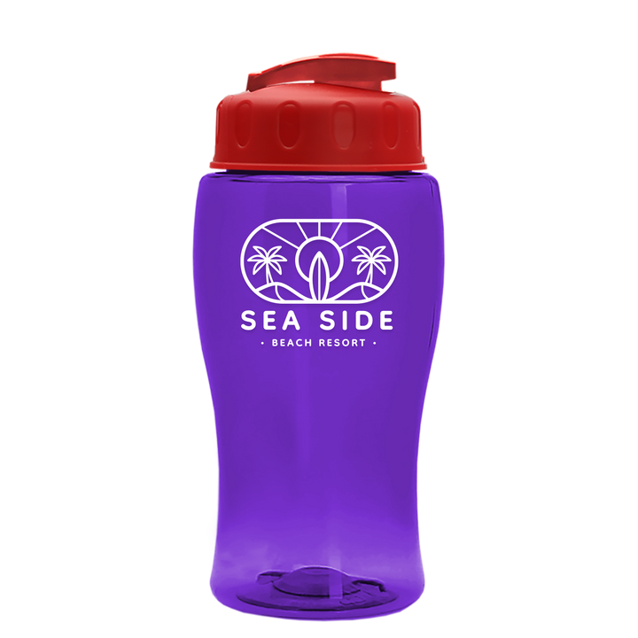 Poly-Pure Jr. - 18 oz. Transparent Bottle with USA Flip