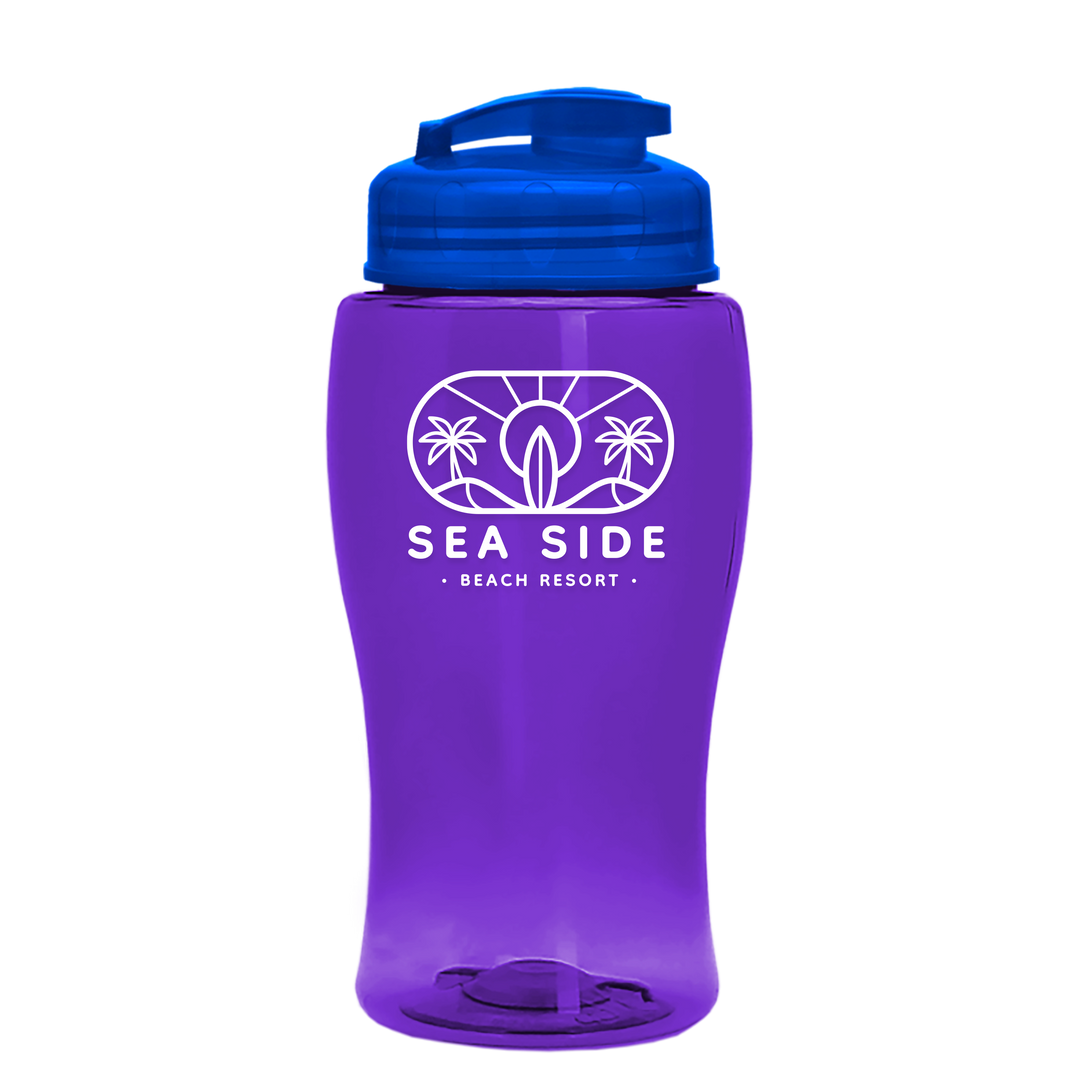 Poly-Pure Jr. - 18 oz. Transparent Bottle with USA Flip