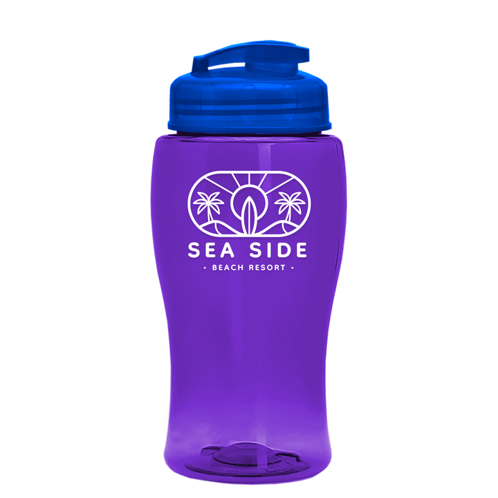 Poly-Pure Jr. - 18 oz. Transparent Bottle with USA Flip