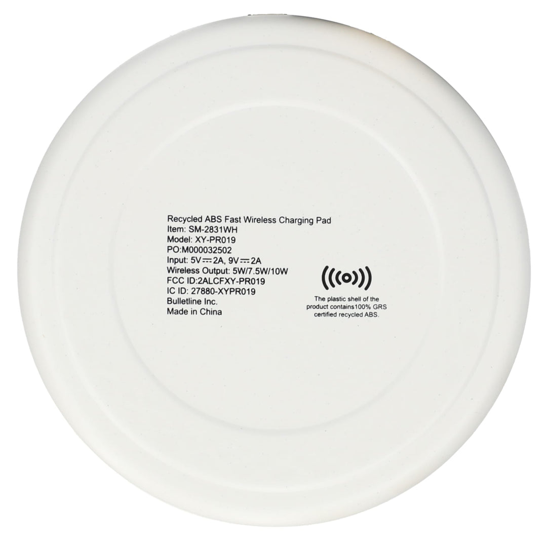 Recycled ABS Fast Wireless Charging Pad