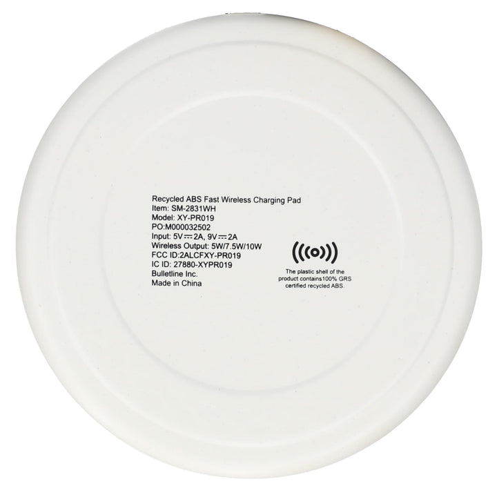 Recycled ABS Fast Wireless Charging Pad