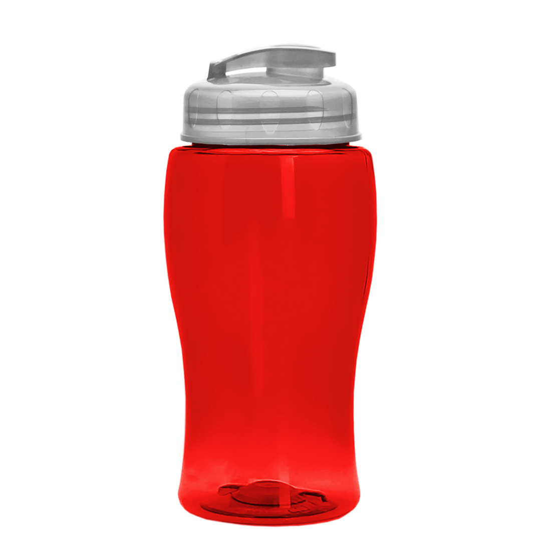 Poly-Pure Jr. - 18 oz. Transparent Bottle with USA Flip