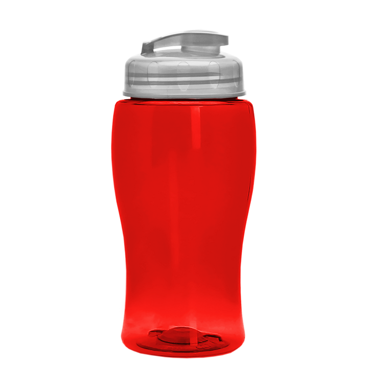 Poly-Pure Jr. - 18 oz. Transparent Bottle with USA Flip