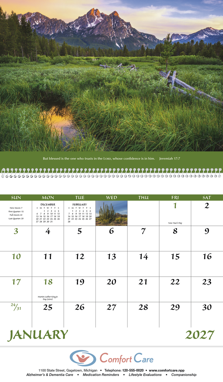Good Value™ Eternal Word without Funeral Planner - Spiral Calendar
