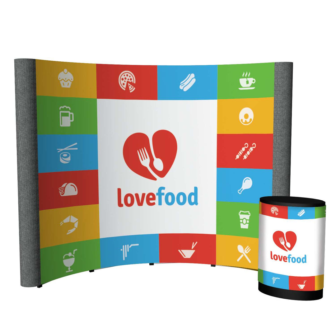 10' Echo Pop-Up Display Kit (Mural with Fabric Ends)