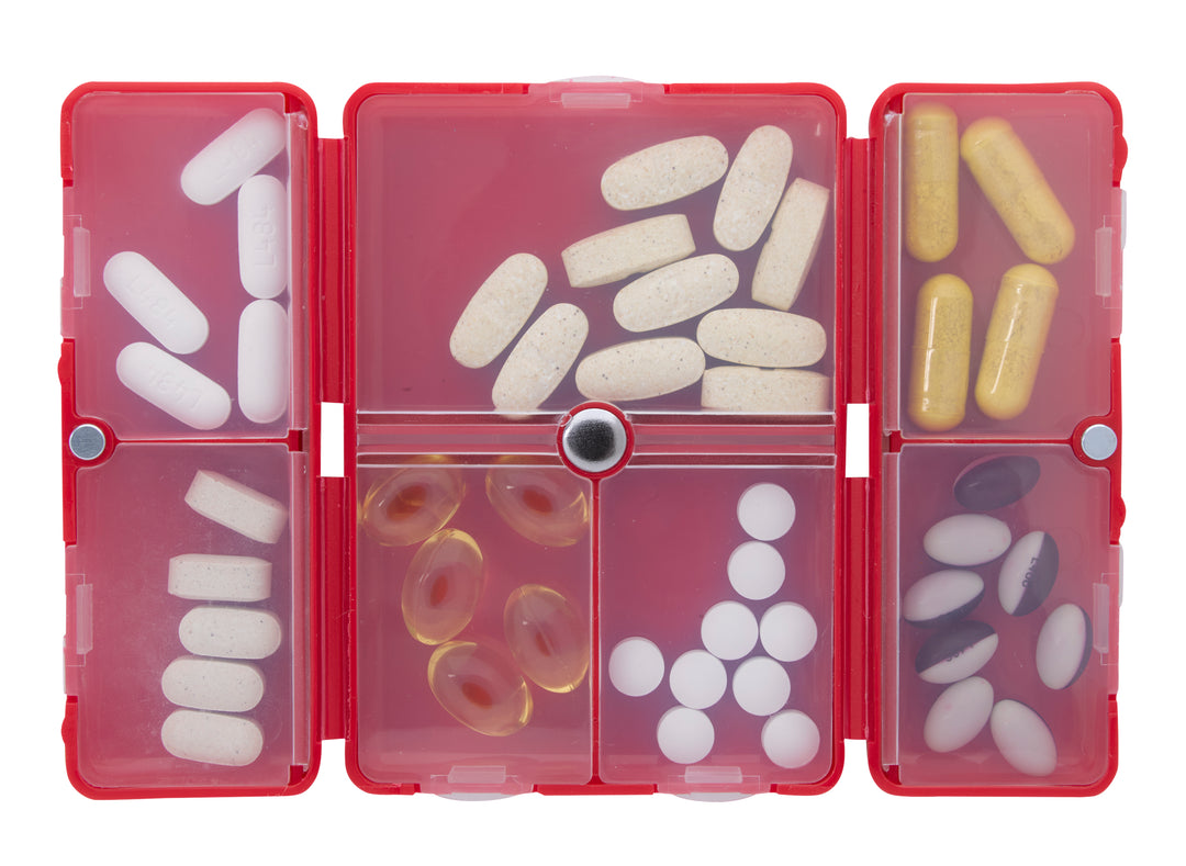 Good Value™ Magnetic Dual-Open Pill Box