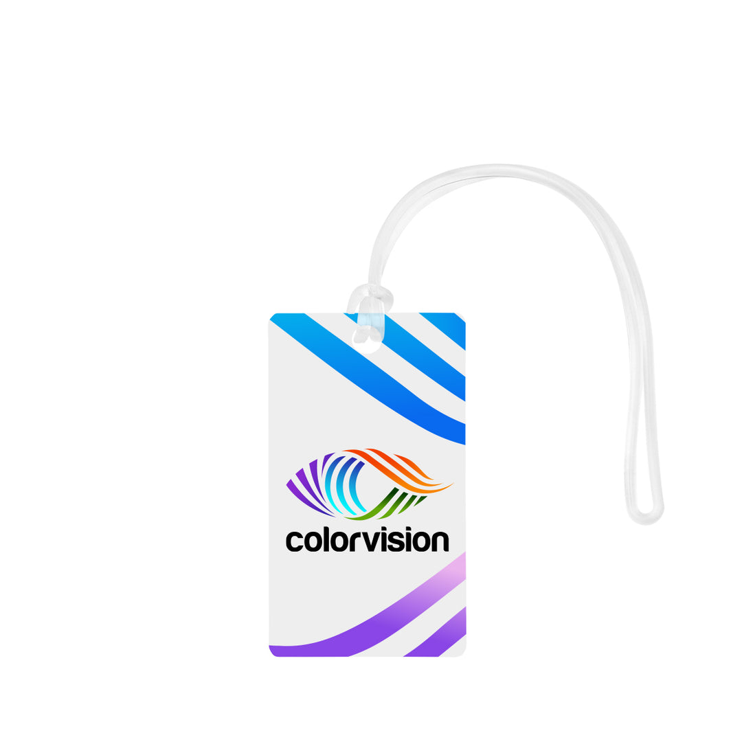 Acrylic Bag Tag - Rectangle- 1 ⅛" W x 2" H x ¾" D