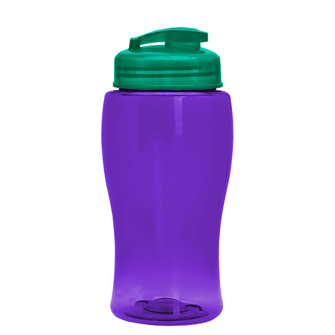 Poly-Pure Jr. - 18 oz. Transparent Bottle with USA Flip
