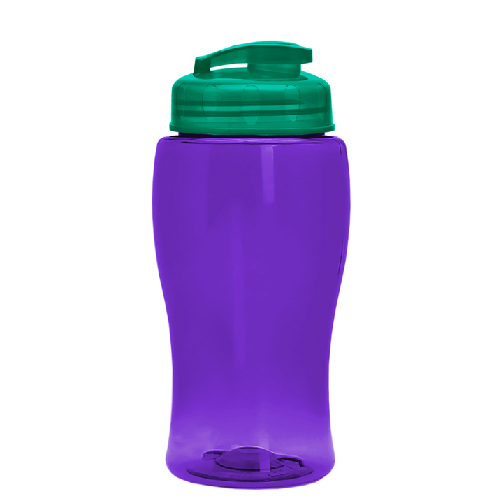 Poly-Pure Jr. - 18 oz. Transparent Bottle with USA Flip