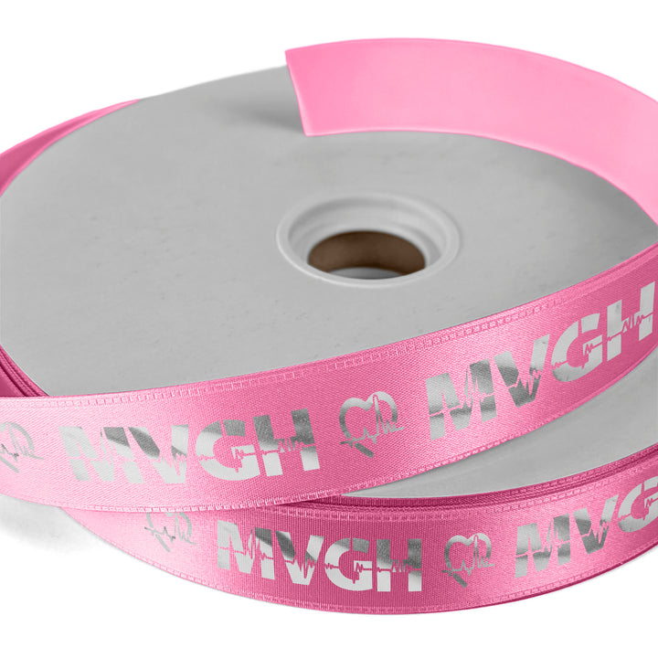 1" Badge Satin Ribbon - 100yd Roll - Foil Print