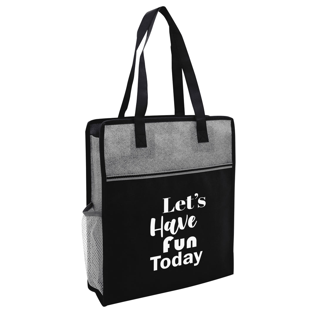 Color Basics Heathered Non-Woven Tote Bag