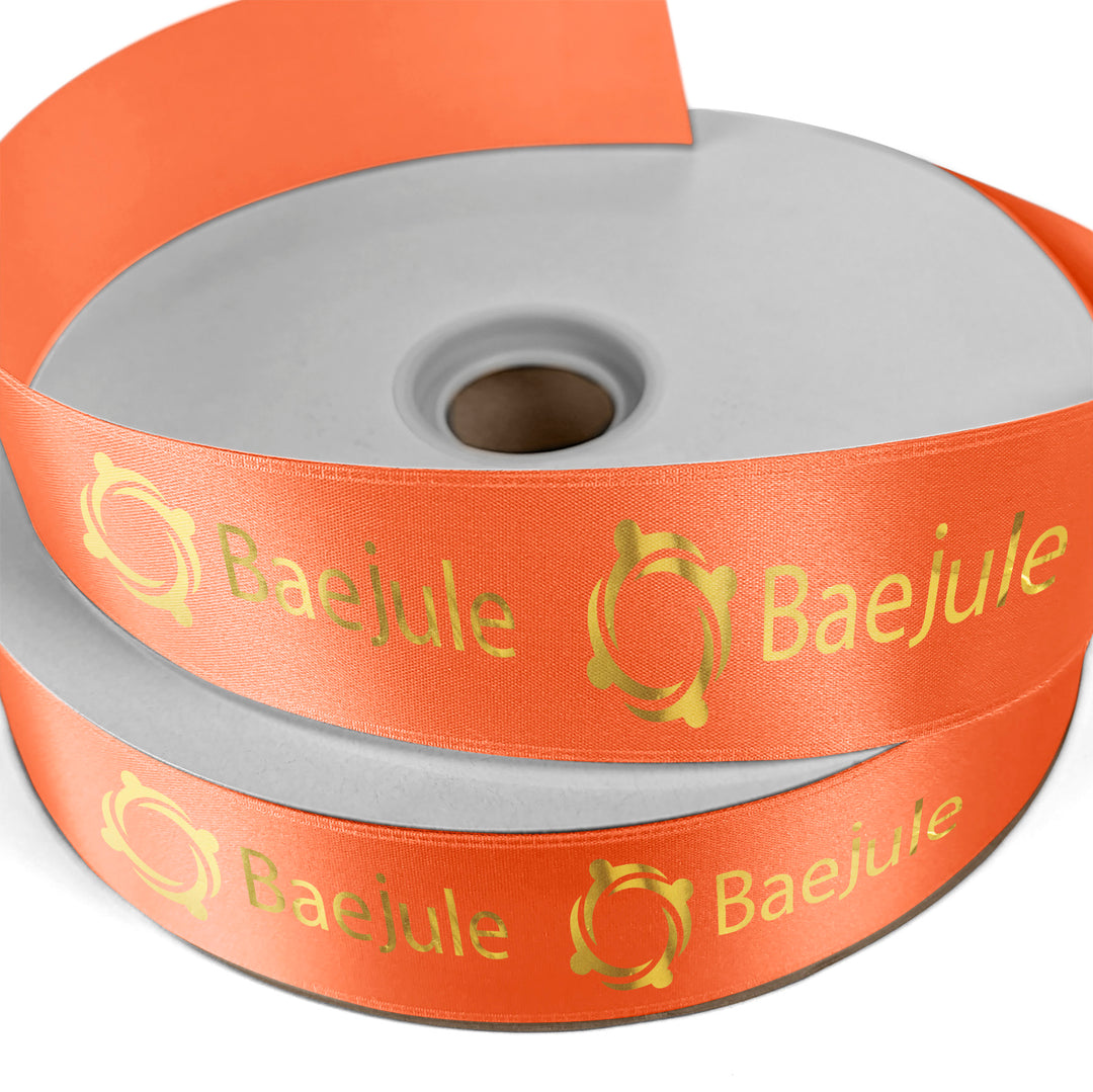 1 1/2" Badge Satin Ribbon - 100yd Roll - Foil Print