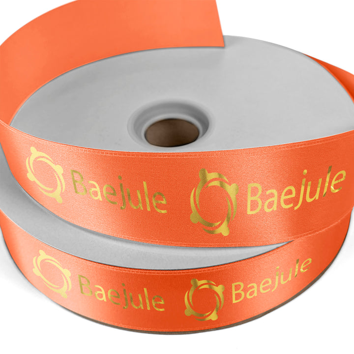 1 1/2" Badge Satin Ribbon - 100yd Roll - Foil Print