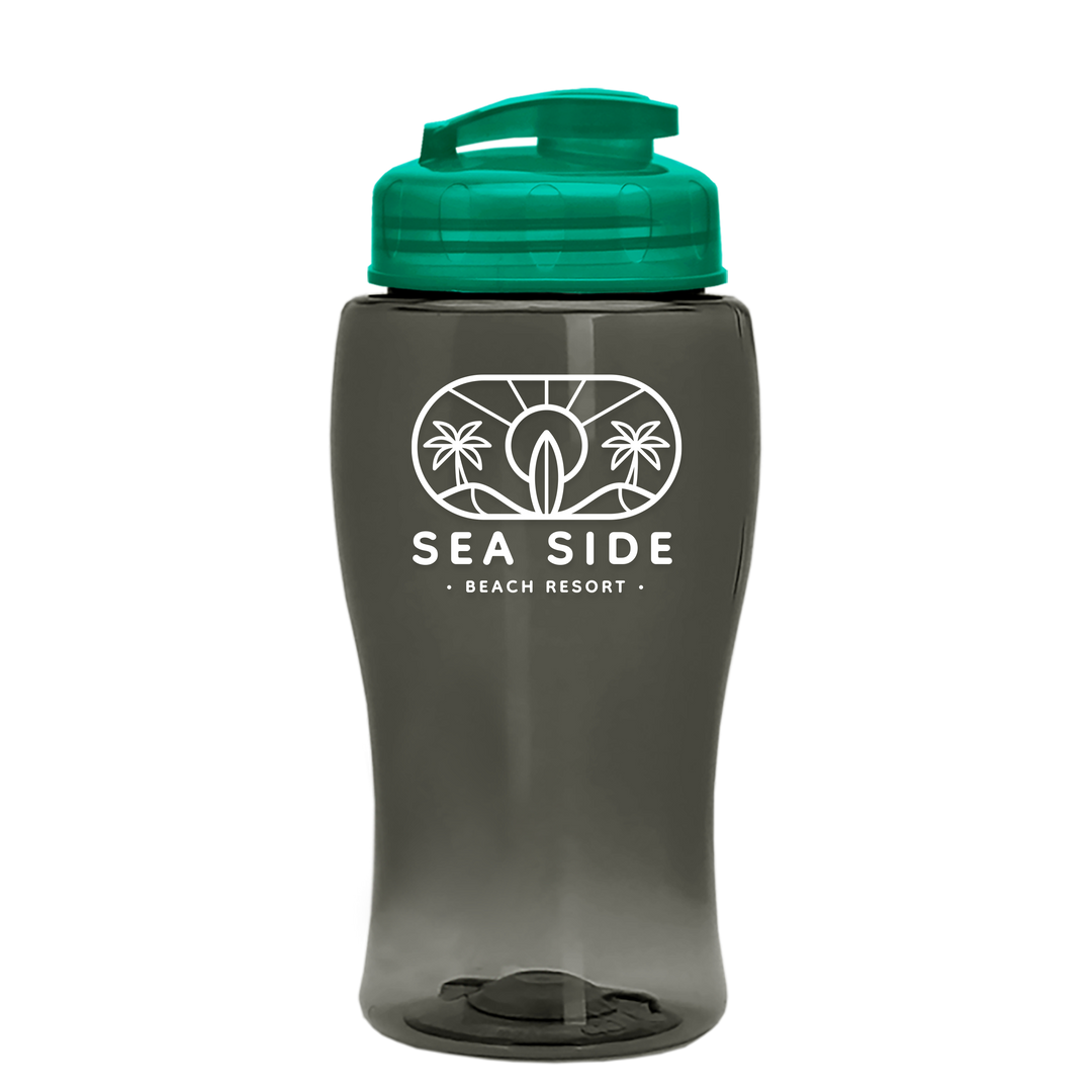 Poly-Pure Jr. - 18 oz. Transparent Bottle with USA Flip