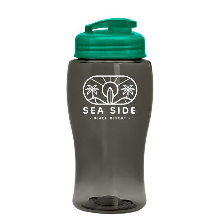 Poly-Pure Jr. - 18 oz. Transparent Bottle with USA Flip