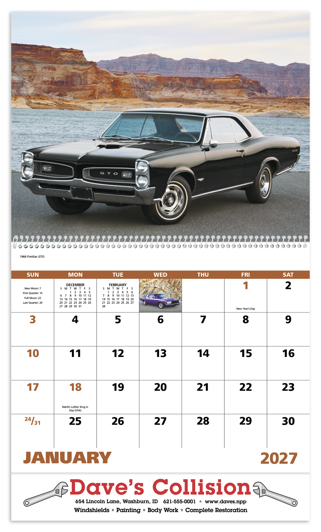 Good Value™ Muscle Thunder - Spiral Calendar