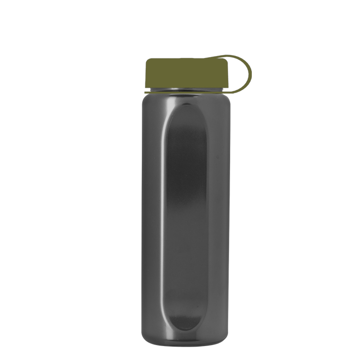 Boss Embossed RPET Bottle with Tethered Lid - 26 oz.