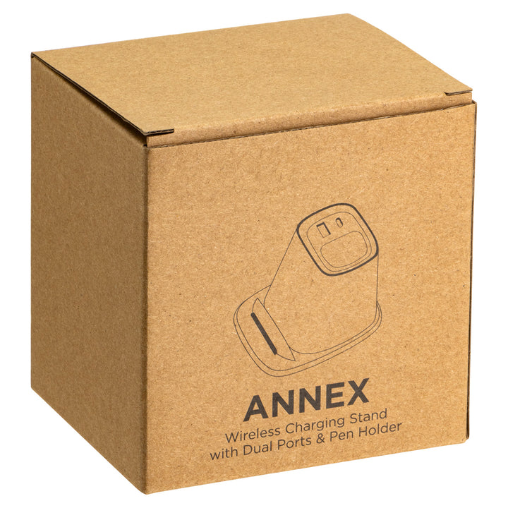 Annex Wireless Charging Stand with Dual Ports & Pen Holder